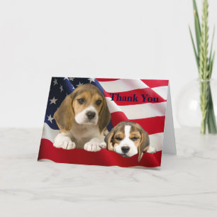 El beagle le agradece tarjeta de felicitación
