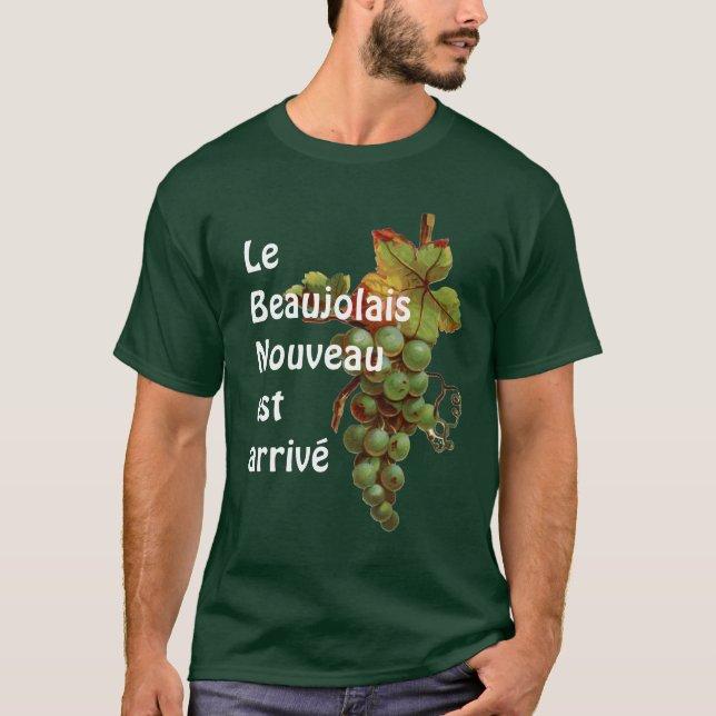 El Beaujolais Nouveau est de la camiseta del vino (Anverso)