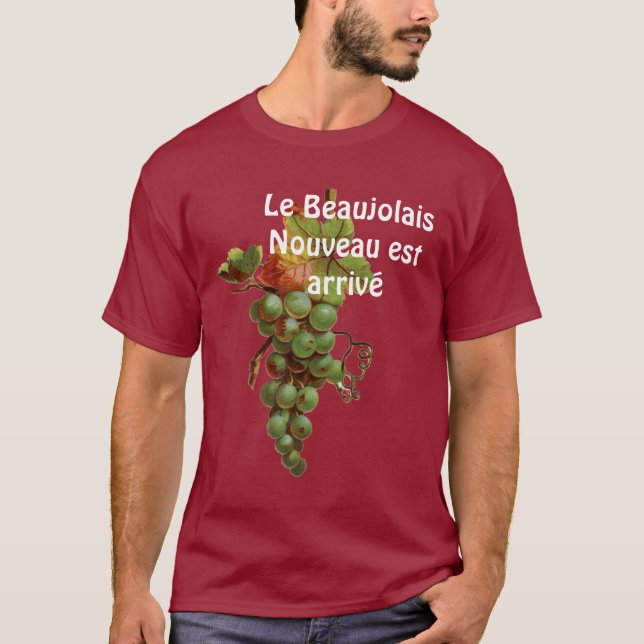 El Beaujolais Nouveau est de la camiseta del vino (Anverso)