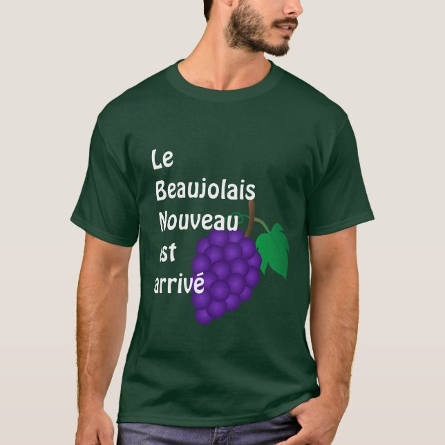 El Beaujolais Nouveau est de la camiseta del vino (Anverso)