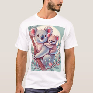 El bebé adorable Koala y el diseño de la camiseta