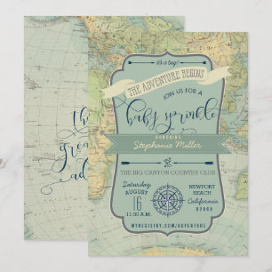 El bebé de la aventura asperja invitaciones
