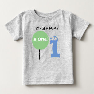 el bebé es un 1, 1r primer cumpleaños, camiseta