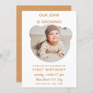 El bebé está creciendo - Invitación al marco de la