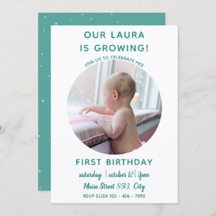 El bebé está creciendo - Invitación simple a la fo