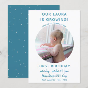 El bebé está creciendo - Invitación simple a la fo
