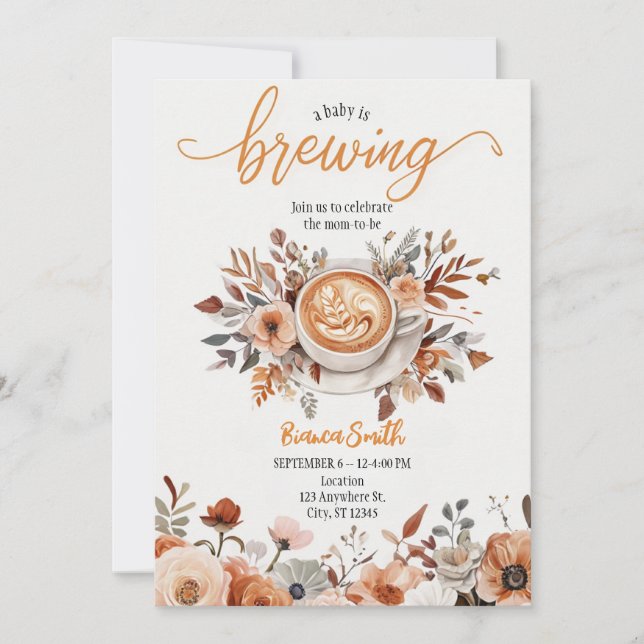 El bebé está preparando la invitación (Anverso)