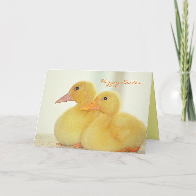 El bebé lindo Ducks la tarjeta de pascua de (Anverso)