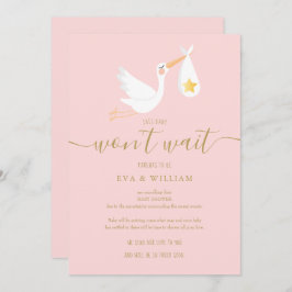 El bebé no espera la tarjeta rosa de actualización