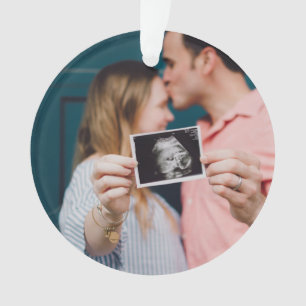 El bebé viene pronto - Ornamento navideño personal