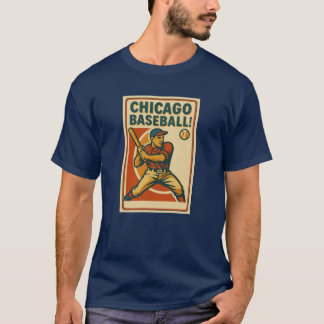 ¡El béisbol de Chicago! Camiseta oscura