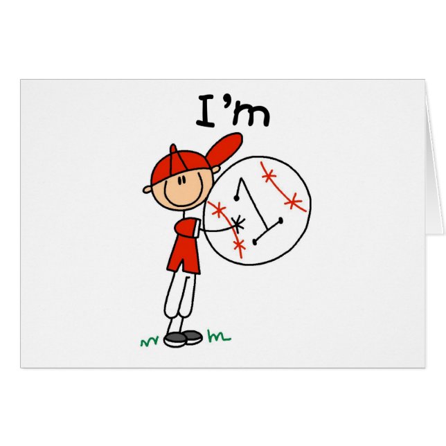 El béisbol del muchacho soy 1 (Anverso (Horizontal))