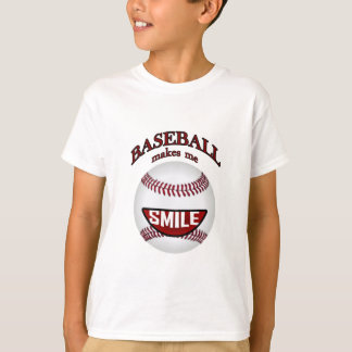 El béisbol gracioso me hace sonreír camiseta de ni