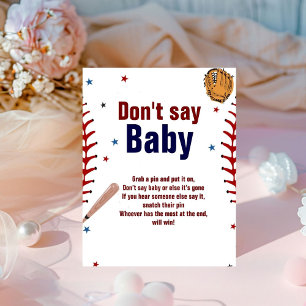 El beisbol no dice la señal del juego de Baby Show