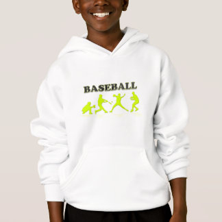 El béisbol siluetea sudadera con capucha de los