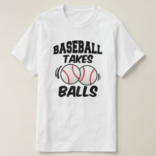 El béisbol toma a bolas la camisa de los hombres