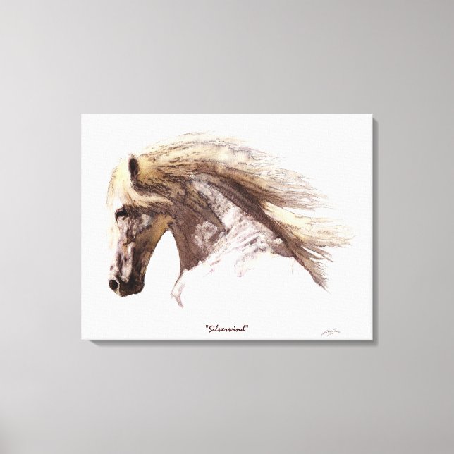 El bello arte del caballo de Stallion blanco salva (Anverso)