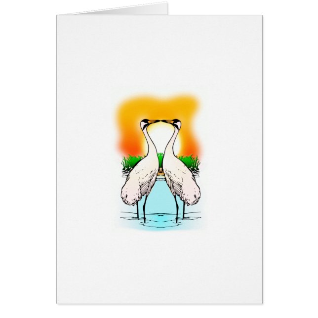 El besarse de dos grúas que chillan (Frente)