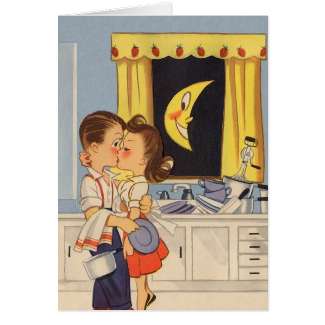 El besarse sobre platos (Frente)