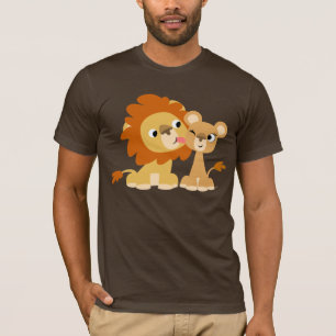 El beso: Camiseta linda de los pares del león del