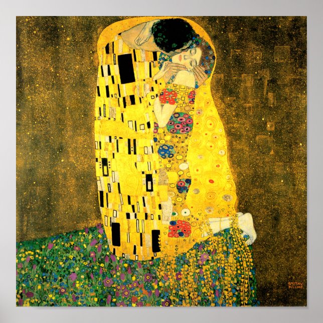 El beso de Gustav Klimt Poster de impresión (Frente)