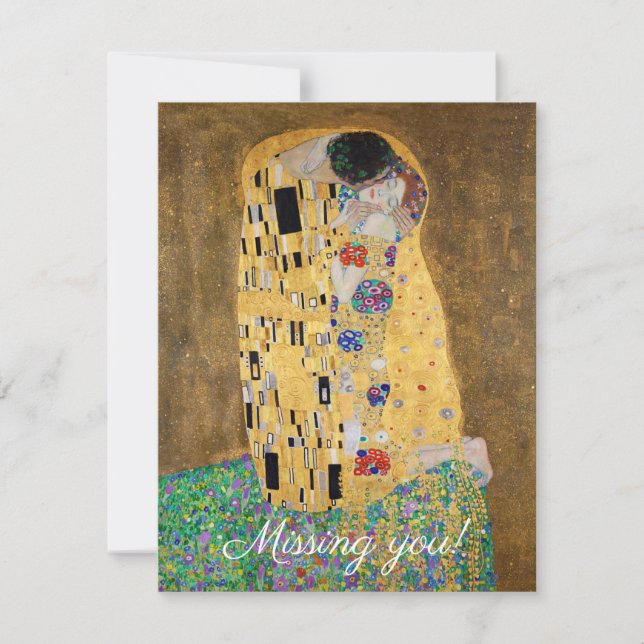 El beso de Gustav Klimt Te echa de menos (Anverso)