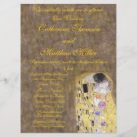El beso de Klimt Wedding Invitación al Art Nouveau
