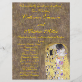 El beso de Klimt Wedding Invitación al Art Nouveau