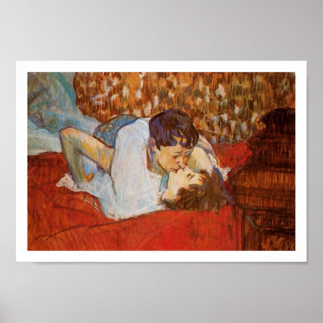 El beso - Poster de arte - Henri de Toulouse-Lautr (Frente)