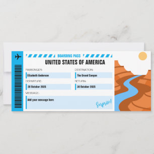 El billete de viaje sorpresa del Gran Cañón