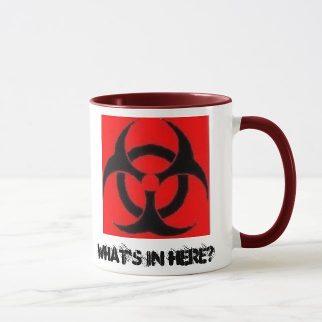 ¿El Biohazard, cuál está adentro aquí? - taza (Derecha)