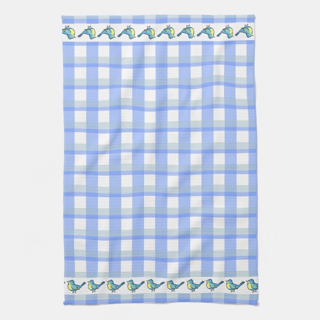 El blanco azul comprueba la toalla de la (Vertical)