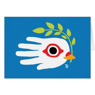 El blanco de la paz se zambulló con la rama de