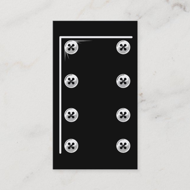 El blanco del cocinero abotona la tarjeta de (Anverso)