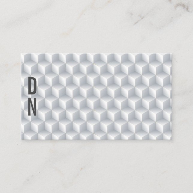 El blanco inconsútil 3D cubica la tarjeta de (Anverso)