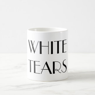 El blanco rasga la taza en texto de lujo
