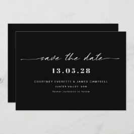 El blanco y negro moderno ahorran la invitación de