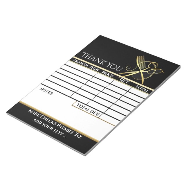 El Bloc de notas de factura (Lado Derecho)