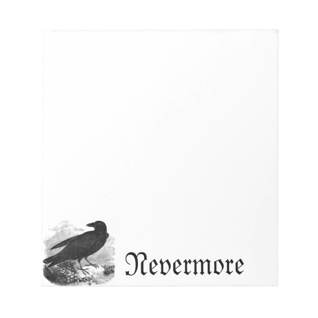 El Bloc de notas Raven "Nevermore" (Frente)