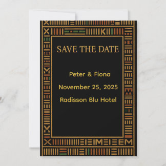 El Boda africano Gold Kente salva la tarjeta de fe