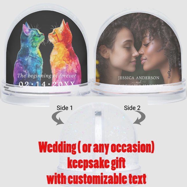 El boda aguijonea puramente el tuyo: un amor arcoi (Wedding keepsake Purrfectly Yours: A Rainbow Love Snow Globes)