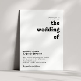 El Boda De La Invitación Con Un Nuevo Retro Modern