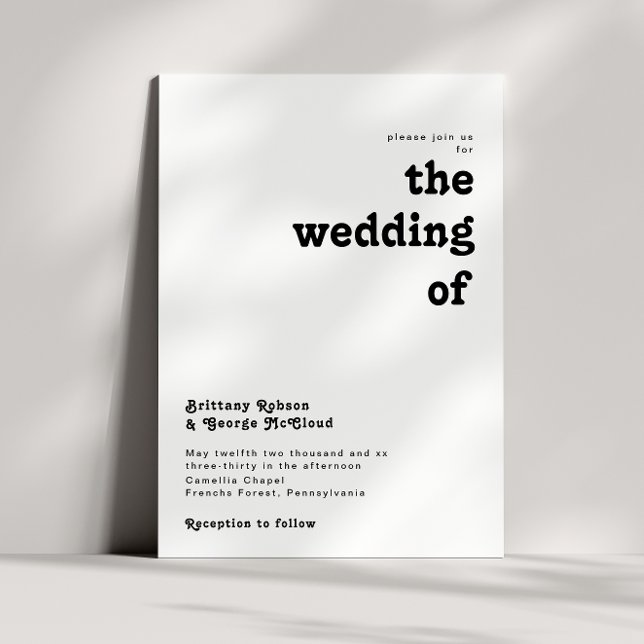 El Boda De La Invitación Con Un Nuevo Retro Modern (Subido por el creador)