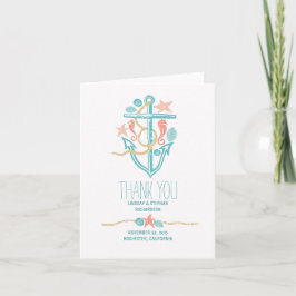 El boda de la playa le agradece las tarjetas