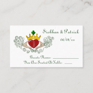 El Boda de las tarjetas de colocación Claddagh (co