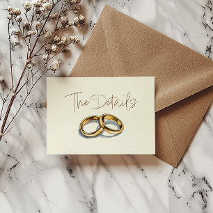 El boda de oro anota los detalles de la tarjeta de