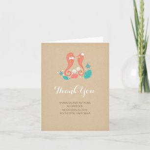 el boda de playa lindo le agradece las tarjetas