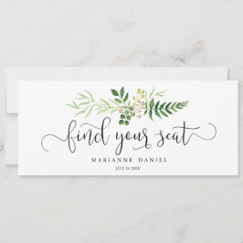 El boda de verde encuentra el signo de su asiento