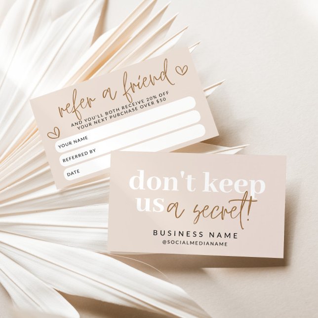 El Boho Moderno Refiere Una Tarjeta De Cupón De De (Boho Refer A Friend Discount Card)