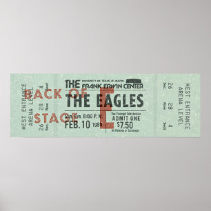 El Boleto de Concierto de The Eagles – Arte de Roc